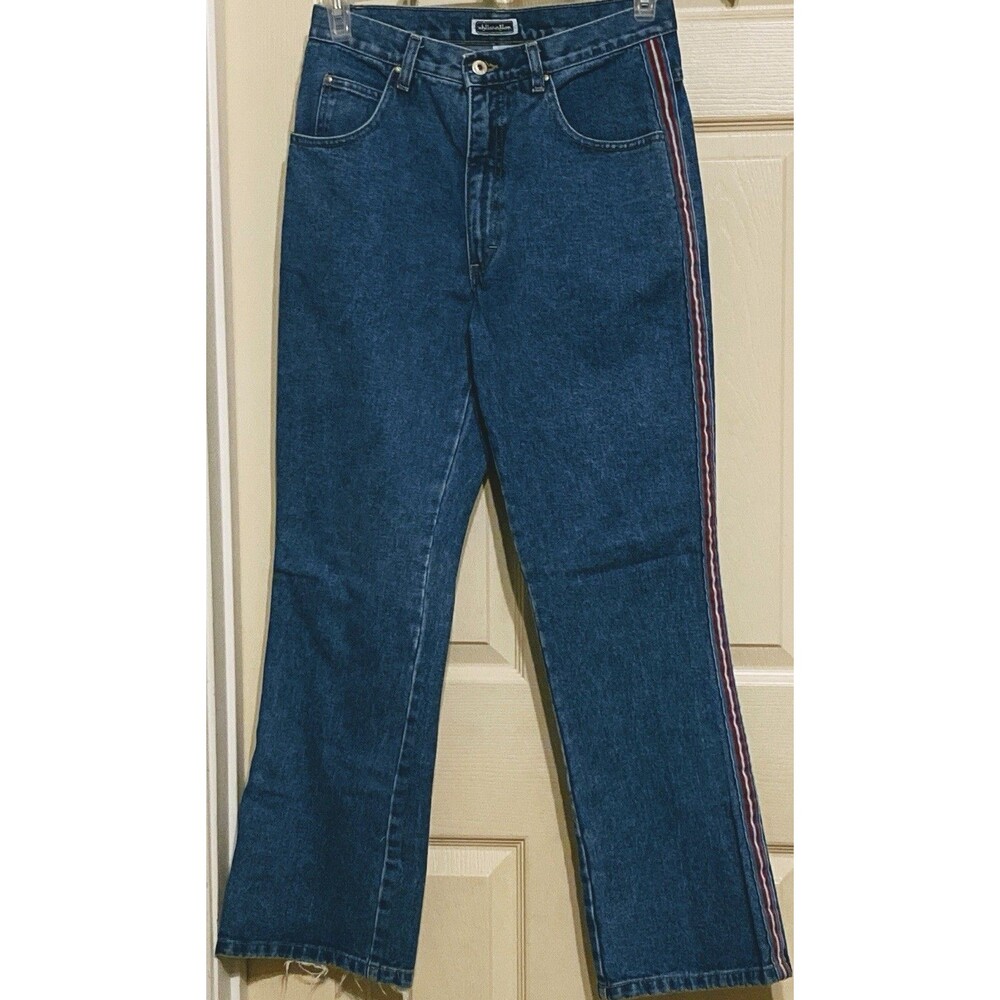 Xhilaration Womens Juniors 11 VTG Grunge 90s Y2K Jeans Side Stripes 100% Cotton - Picture 2 of 15